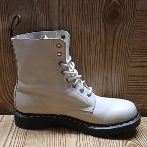 Dr. Martens White Leather Combat Boots